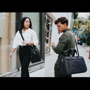 Elegant Navy Messenger Bag for Men